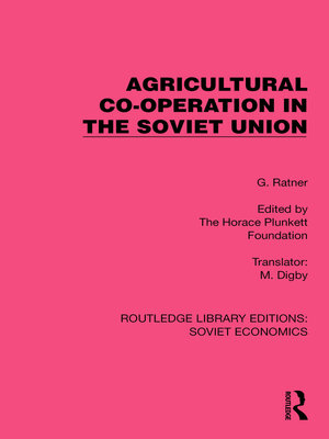 cover image of Agricultural Co-operation in the Soviet Union